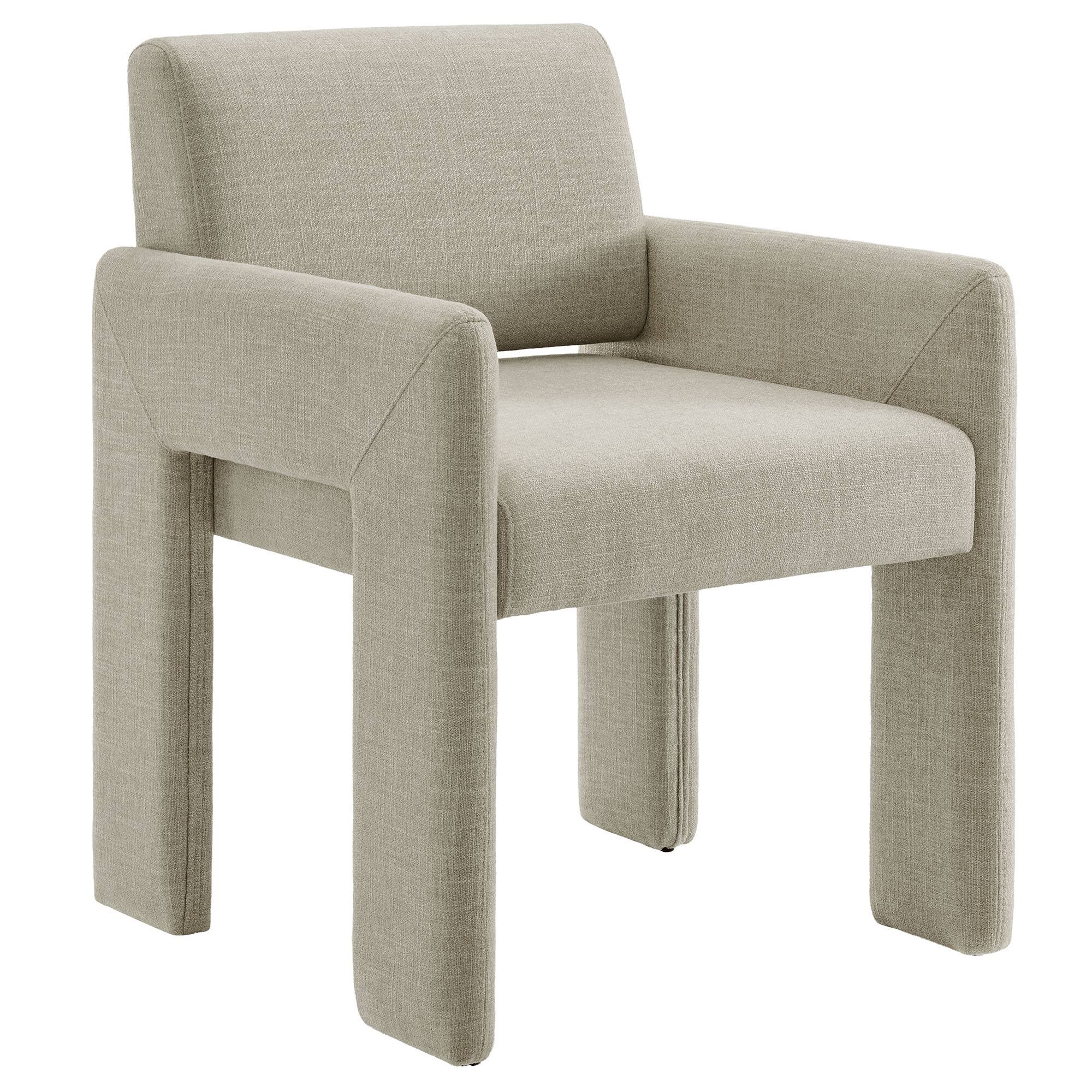 Angle. Modway - Daven Upholstered Dining Chair by Modway - Linen.