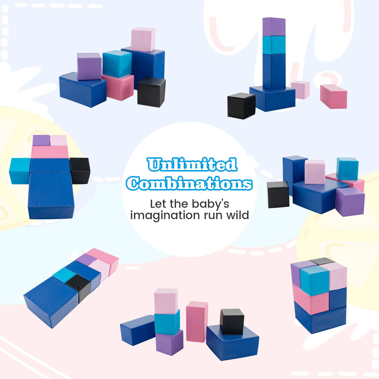 Unlimited Combinations  
Let the baby's imagination run wild