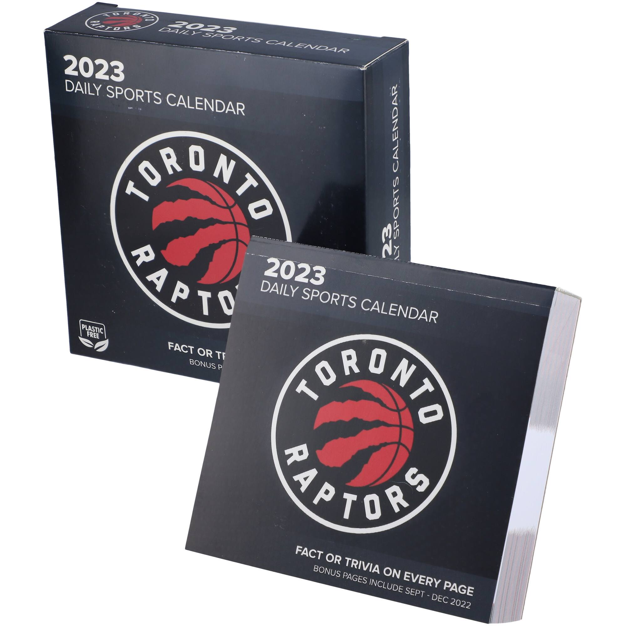 2023  
DAILY SPORTS CALENDAR  

TORONTO RAPTORS  

FACT OR TRIVIA ON EVERY PAGE  
BONUS PAGES INCLUDE SEPT - DEC 2022  

PLASTIC FREE  

2023  
DAILY SPORTS CALENDAR  

TORONTO RAPTORS  

FACT OR TRIVIA ON EVERY PAGE  
BONUS PAGES INCLUDE SEPT - DEC 2022  

PLASTIC FREE