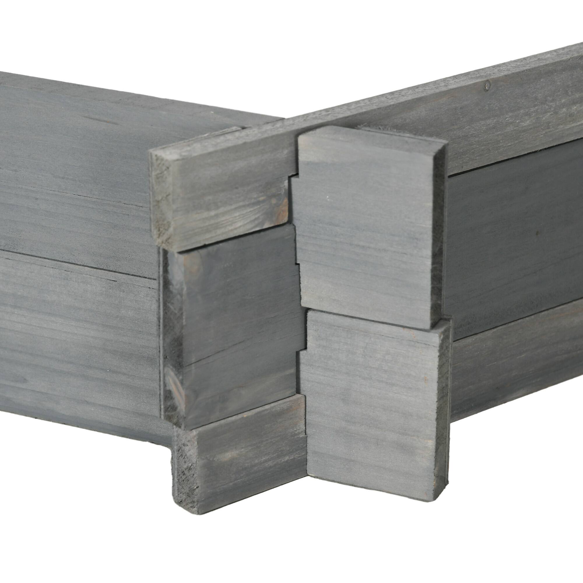 Alt View 7. Outsunny - x 36" Screwless Raised Garden Bed, Hexagon Planter Box for Outdoor Plants, Vegetables, Flowers - Gray.