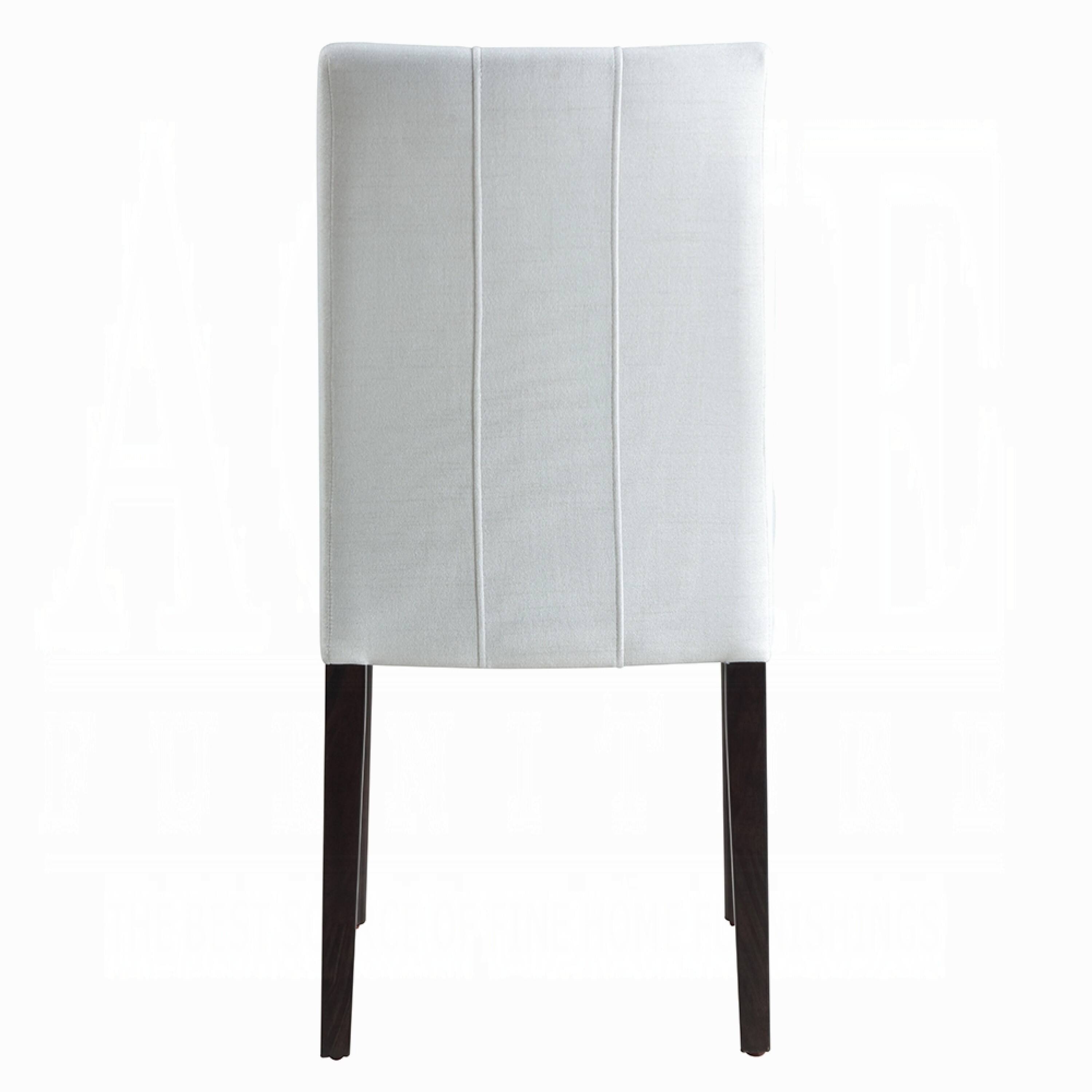 Alt View 2. Manhattan Lane - Aren Side Dining Chair Set of 2, Plush Foam Gray Fabric - White, Black.