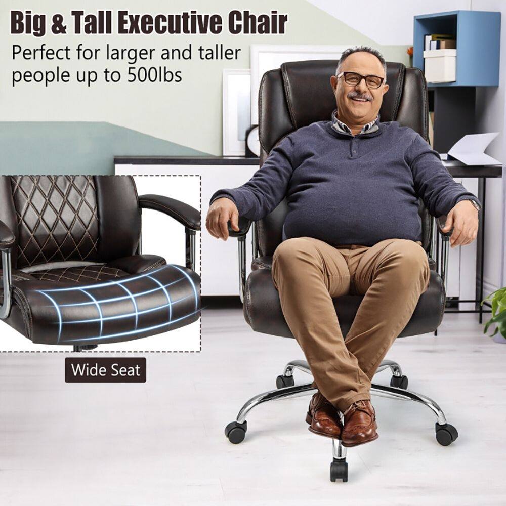 Big & Tall Executive Chair  
Perfect for larger and taller people up to 500lbs  
Wide Seat