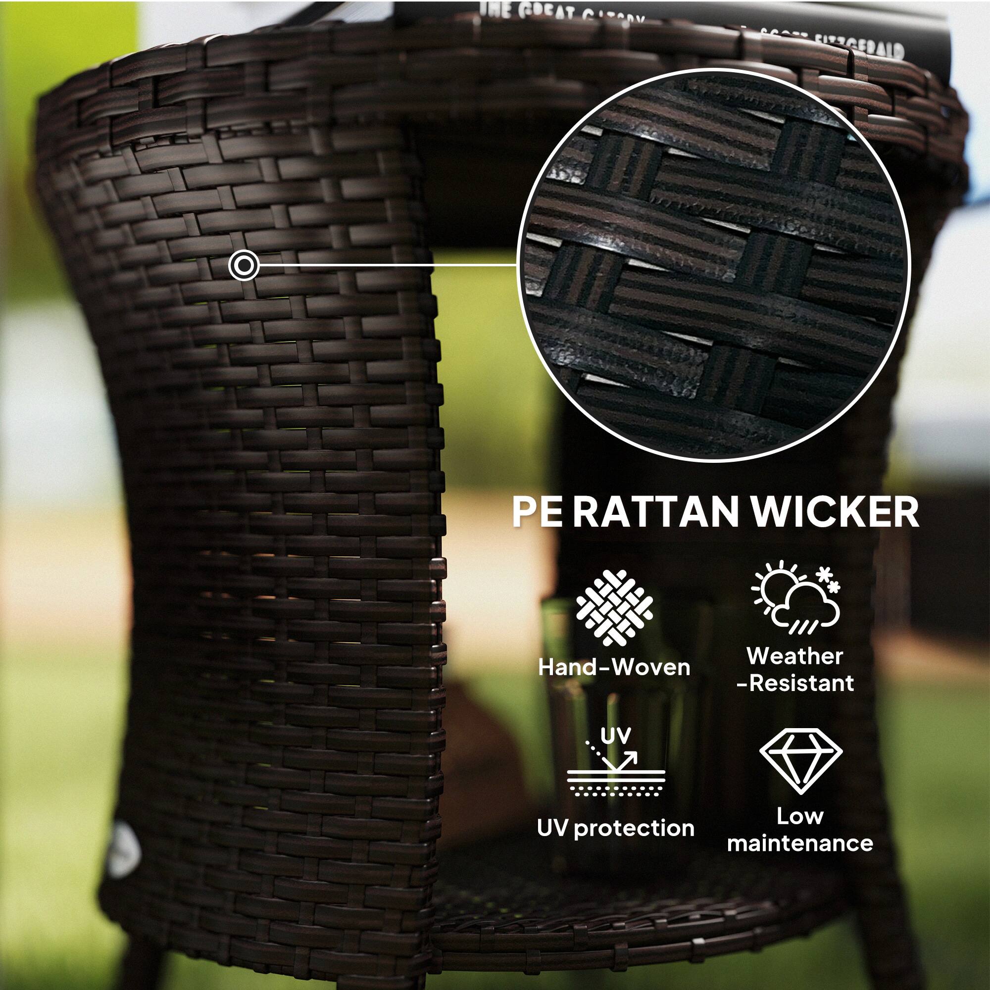 RIVEGERAID PE RATTAN WICKER Weather Hand-Woven -Resistant UV protection Low maintenance