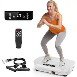 FED Fitness - Vibration Plate Exercise Machine, Vibration Plate for Lymphatic Drainage, Power Plate Vibration Platform for Weight Loss - White