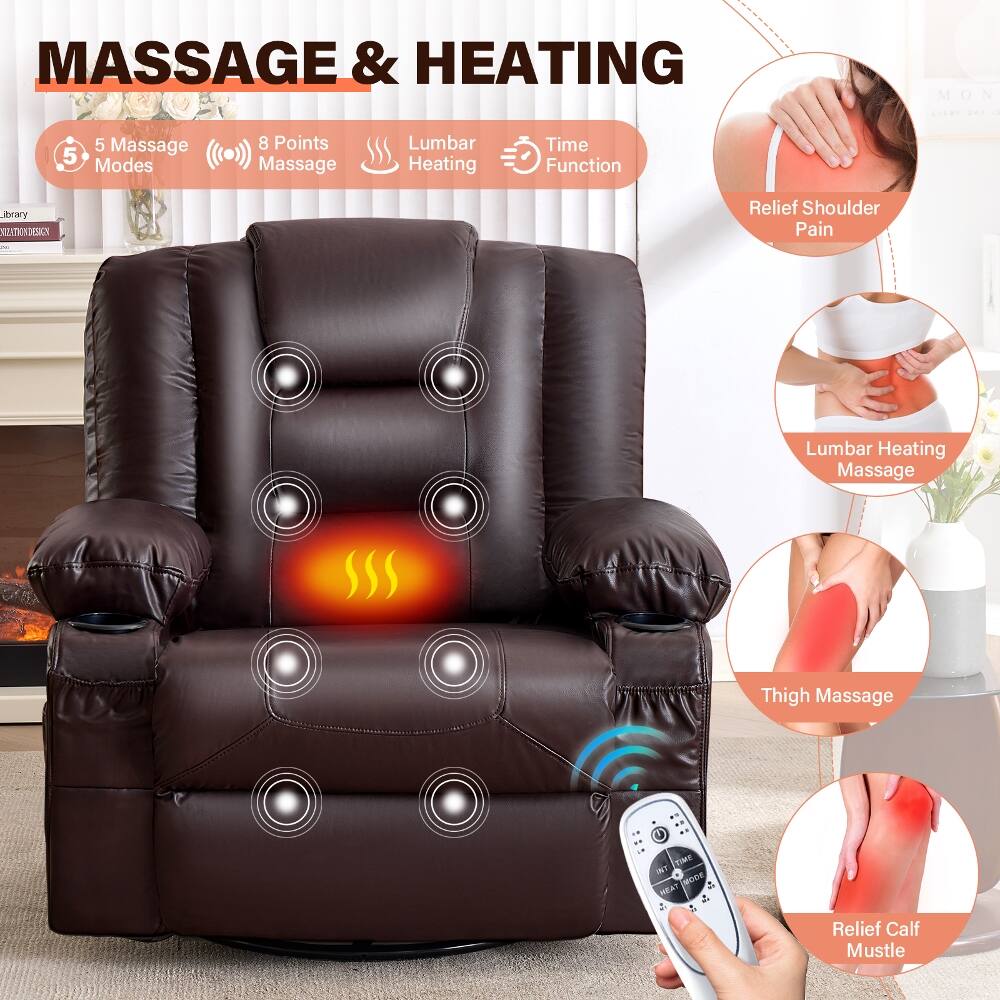 MASSAGE & HEATING

5 Massage Modes
8 Points Massage
Lumbar Heating
Time Function

Relief Shoulder Pain
Lumbar Heating Massage
Thigh Massage
Relief Calf Muscle