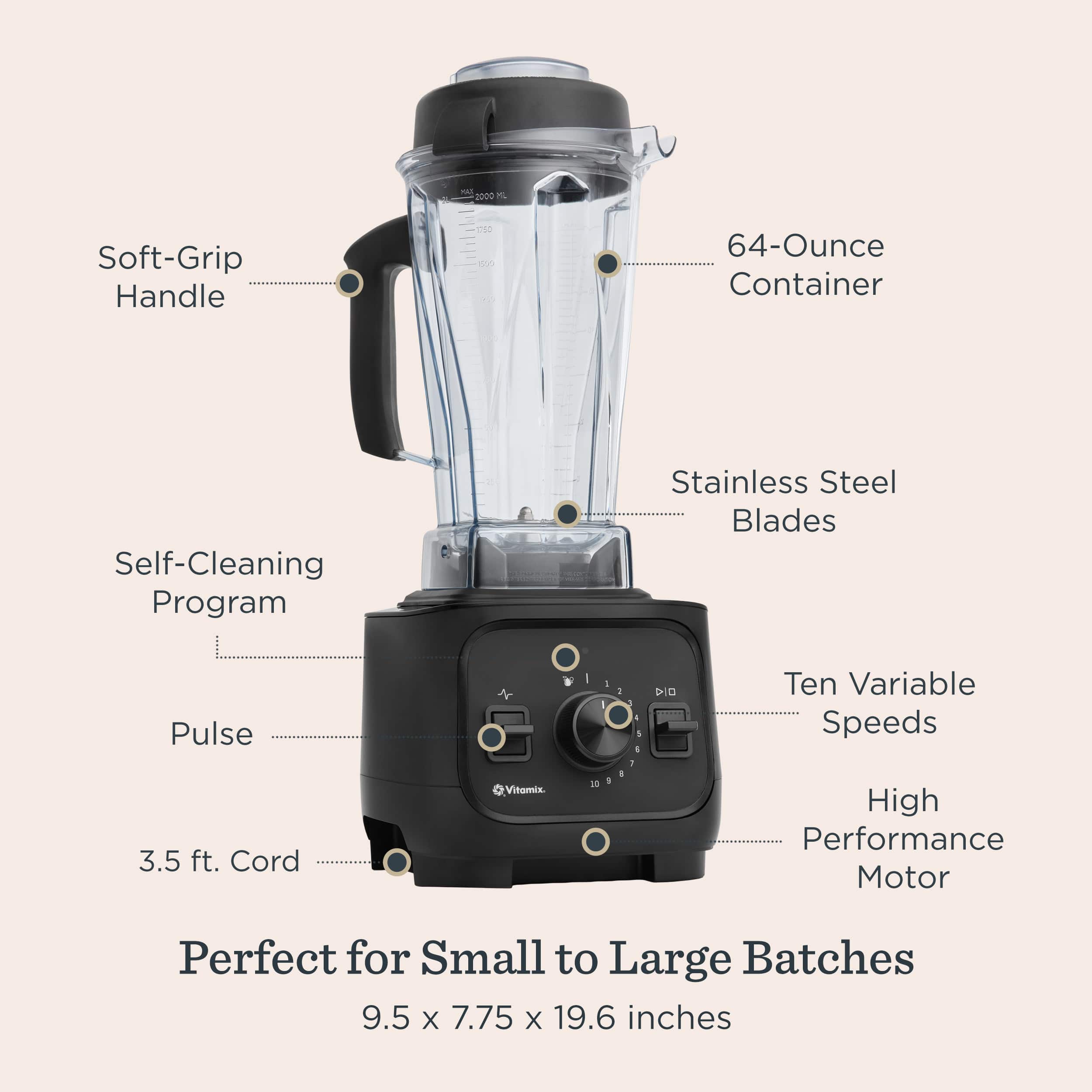 Vitamix VX1 Blender, Professional Grade, Self Cleaning Program