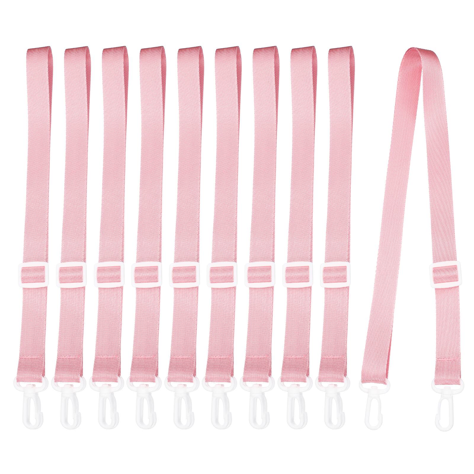 Front. Unique Bargains - Polyester Water Bottle Holder Lanyard, Adjustable Sling Strap 10pcs for Outdoor Camping Walking - Pink(White Buckle).