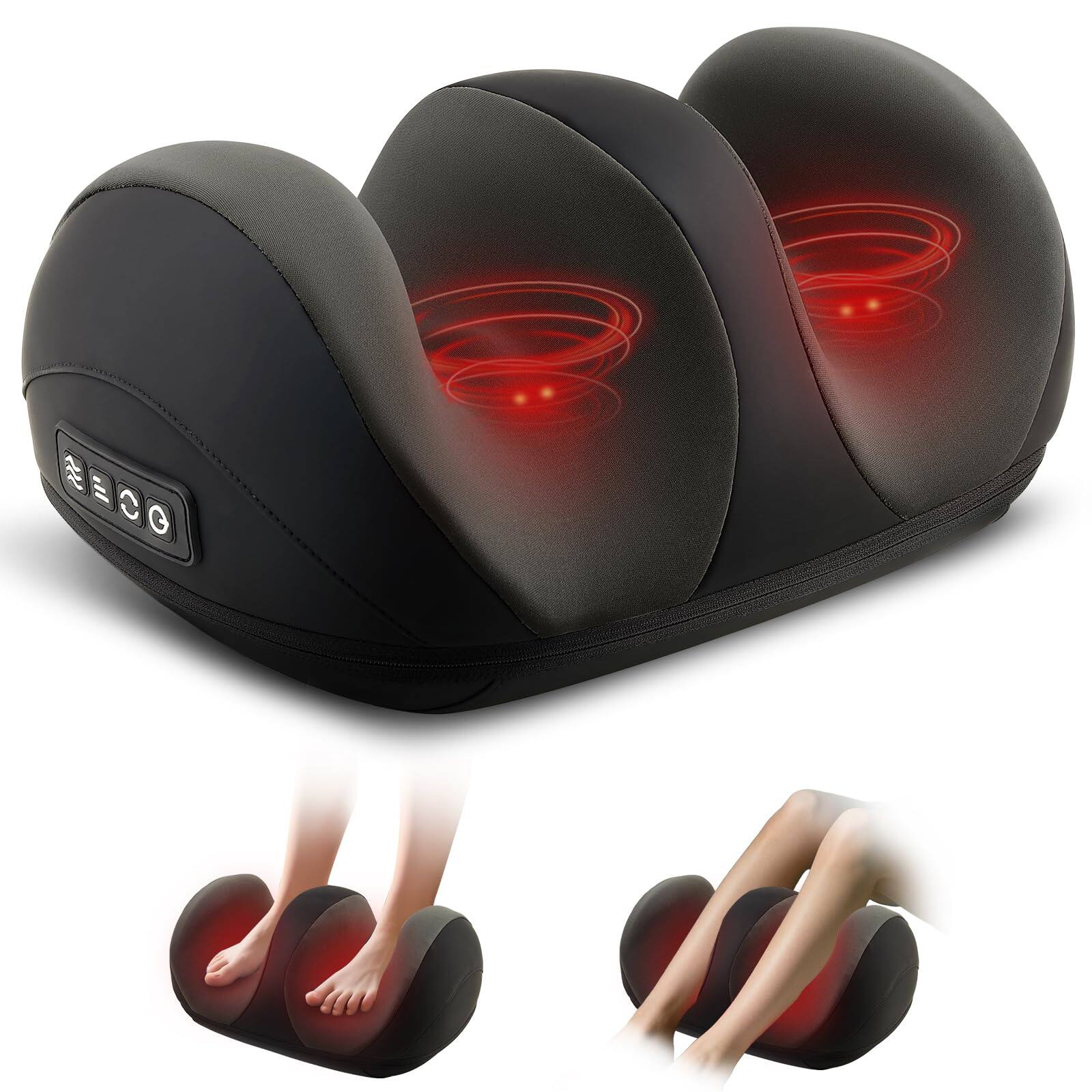 Front. Live At Space - Shiatsu Foot Massager with Heat, Kneading & Roller for Feet/Calves/Arms, 3 Intensities, Plantar Fasciitis Relief - 642146671708.