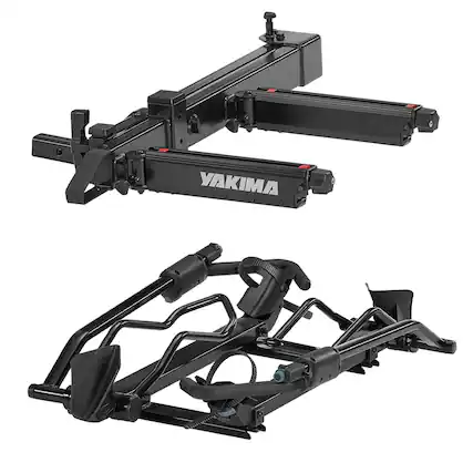 Front. Yakima - Yakima EXO SwingBase 2" Hitch Base Rack Storage System Bundled with EXO DoubleUp - Black.