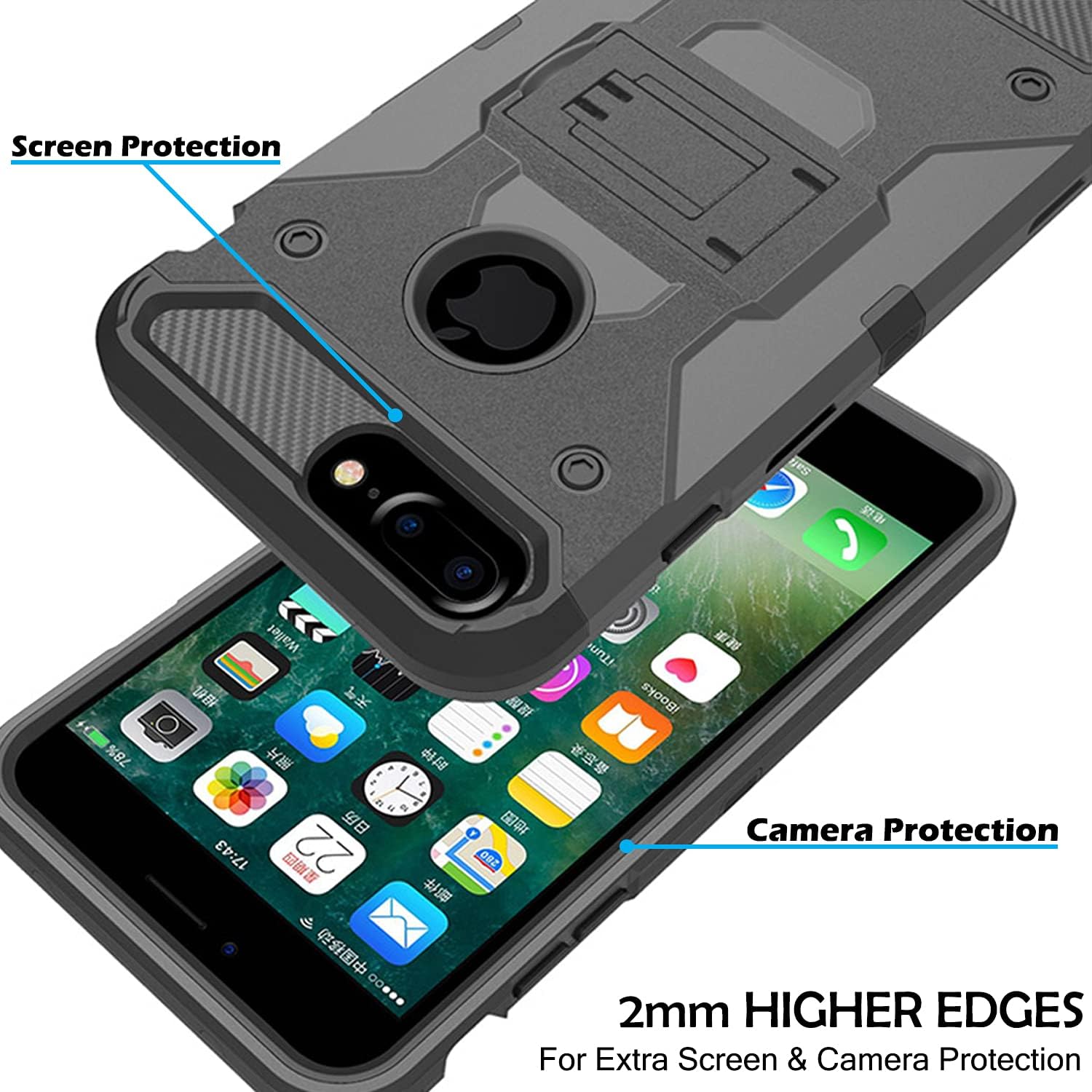 Screen Protection

Sata

78%

Wallet UPER

21 17:43 22

iTune iBooks Camera Protection 280 2mm HIGHER EDGES For Extra Screen & Camera Protection
