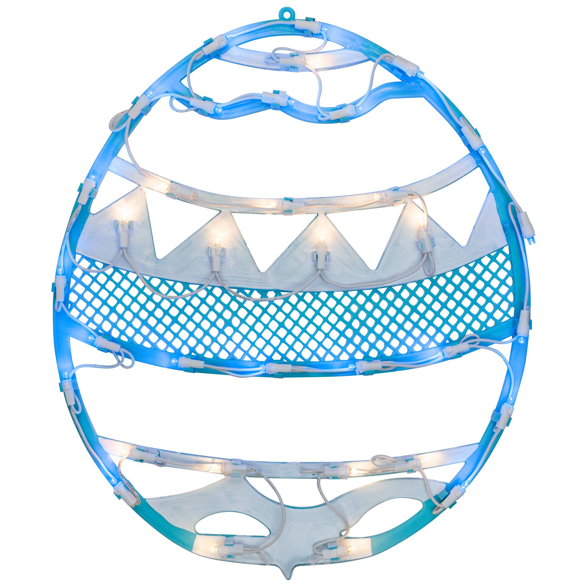 Alt View 1. Northlight - LED Lighted Easter Egg Spring Window Decoration - 17"  - Blue - Blue.