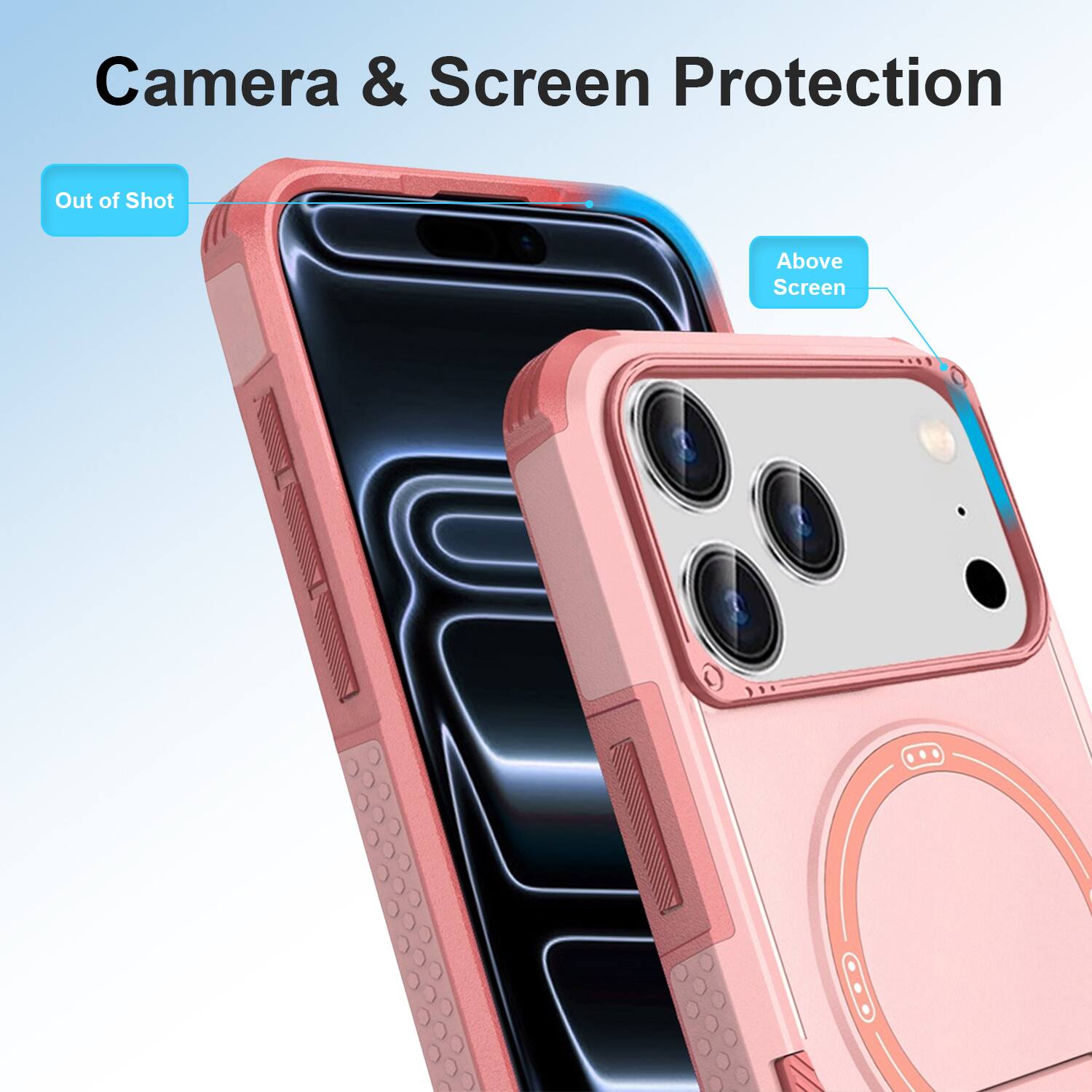 Camera & Screen Protection

Out of Shot

Above Screen
