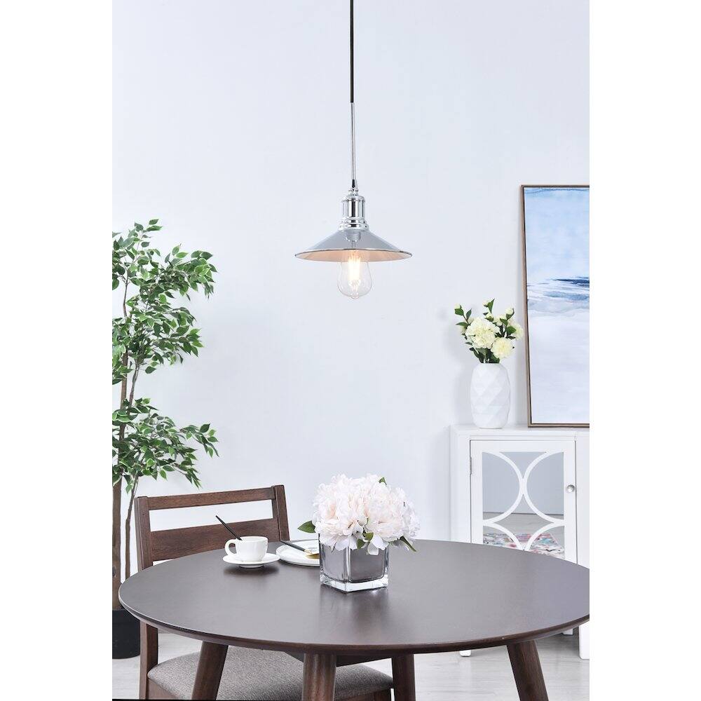 Alt View 9. Living District - Etude 1 Light Chrome Pendant - Chrome.
