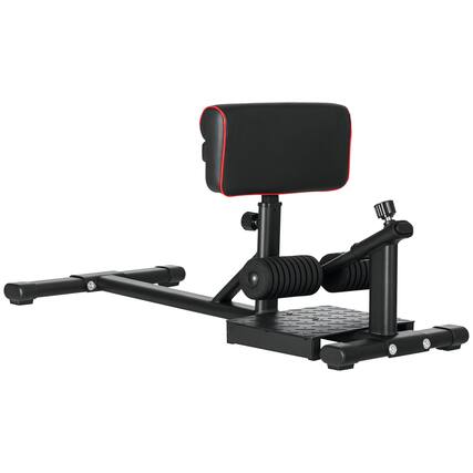 Front. Soozier - Squat Machine for Home Gym, Workout Station for Abs, Hip, Glutes and Quads to Improve Balance, Posture - Black.