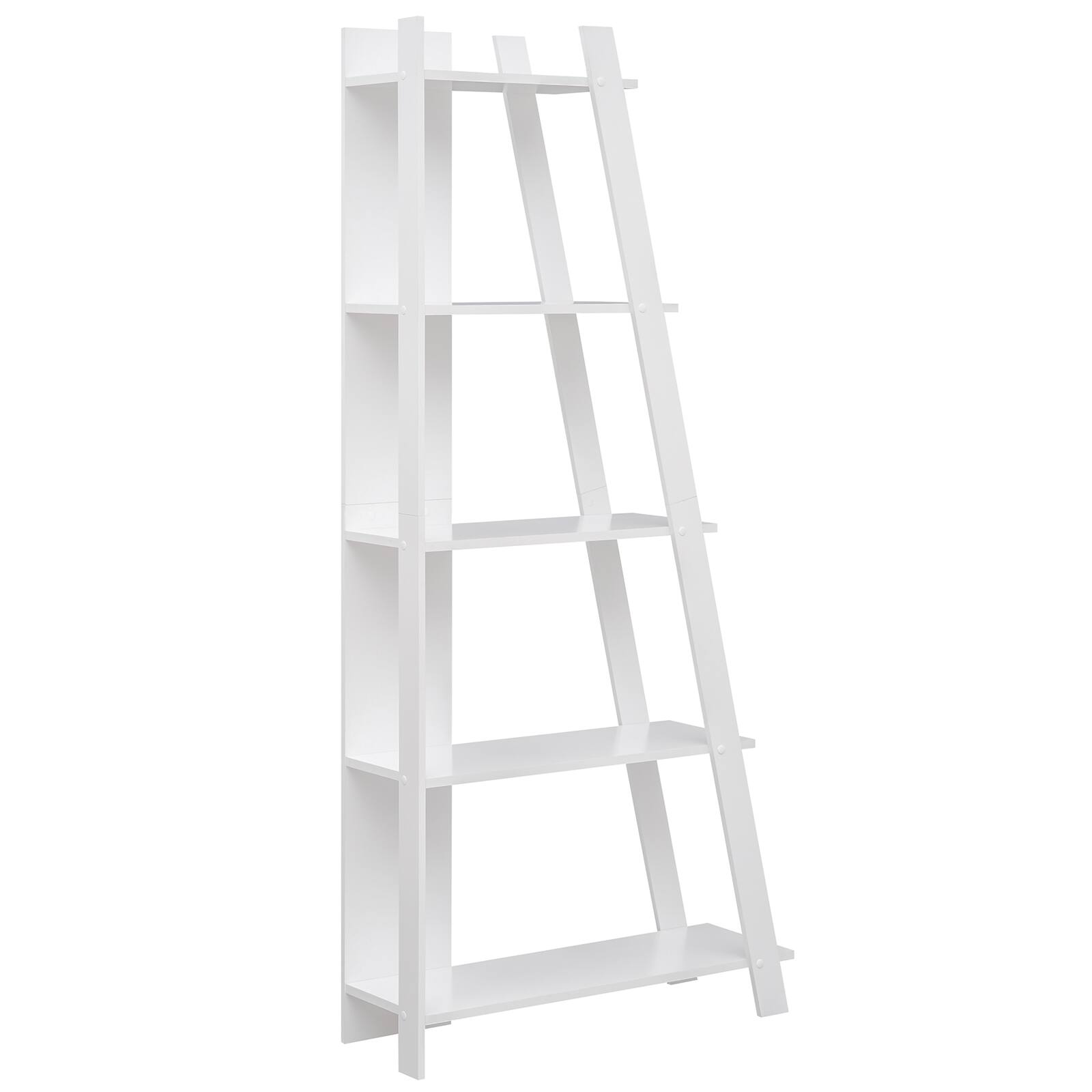 Alt View 9. Gymax - Gymax 5-Tier Modern Bookshelf Wooden Vertical Display Book Shelf for Small Space White - White.