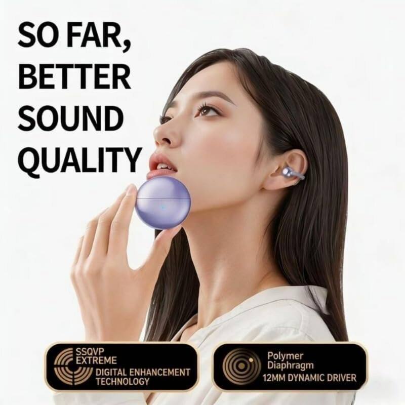 So far, better sound quality.  
SSQVP Extreme Digital Enhancement Technology.  
Polymer Diaphragm 12MM Dynamic Driver.