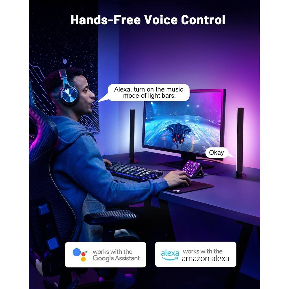 Hands-Free Voice Control

Alexa, turn on the music mode of light bars.

Okay

works with the Google Assistant

works with the amazon alexa