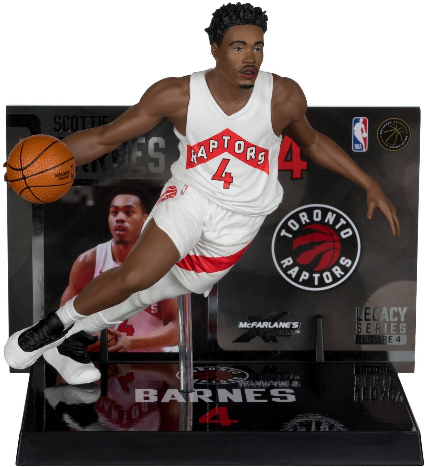SCOTTIE NATIONAL BREERIRAT NBA NESODIS PREOEITI ES HAPTORS 4 SCOED 4 A 1 TORONIO RAPTORS S LEGACY 4 MCFARLANE'S SERIES W 2 PIGURE 4 ONE S

SCOTTIE BARNES
4