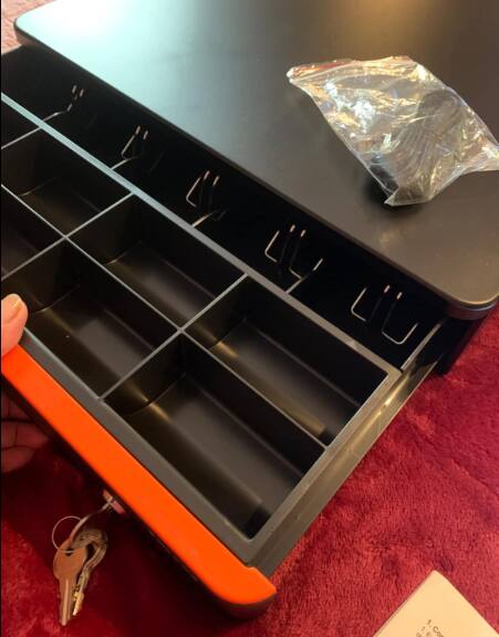 Alt View 5. Tera - Tera 405R 16" 24V RJ12 Cash Register Drawer 5 Bill 8 Coin for POS System Removable Cash Tray for Retail Small Business.