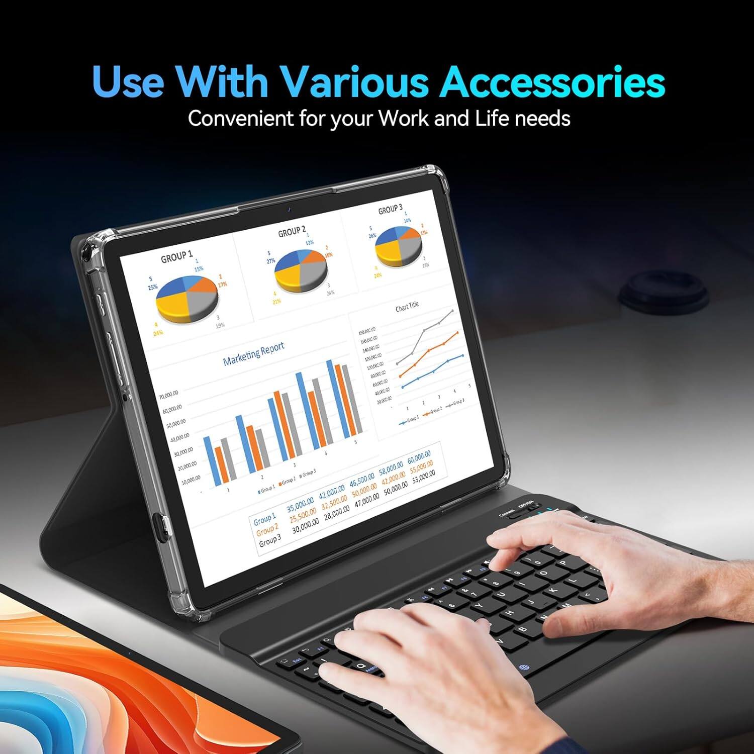 MEIZE Android 14 Tablet 2025 Latest 11 Inch Tablets, 128GB+16(8+8 ...