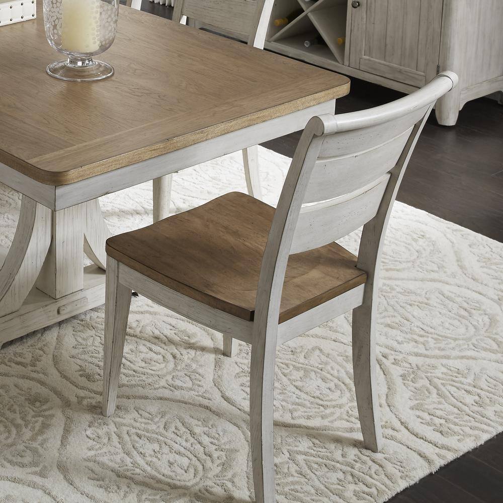 Alt View 3. Liberty Furniture Industries - Ladder Back Side Chair (RTA)-Set of 2 - White.
