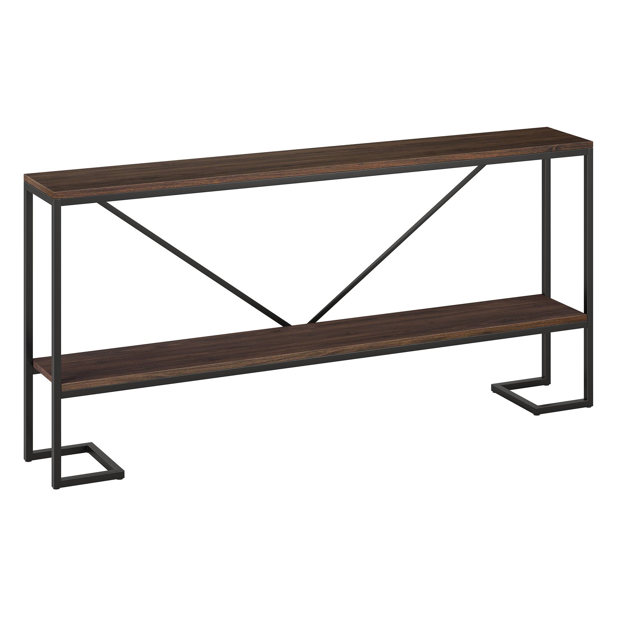 Angle. Camden&Wells - Phoebe Console Table - Blackened Bronze/Alder Brown.