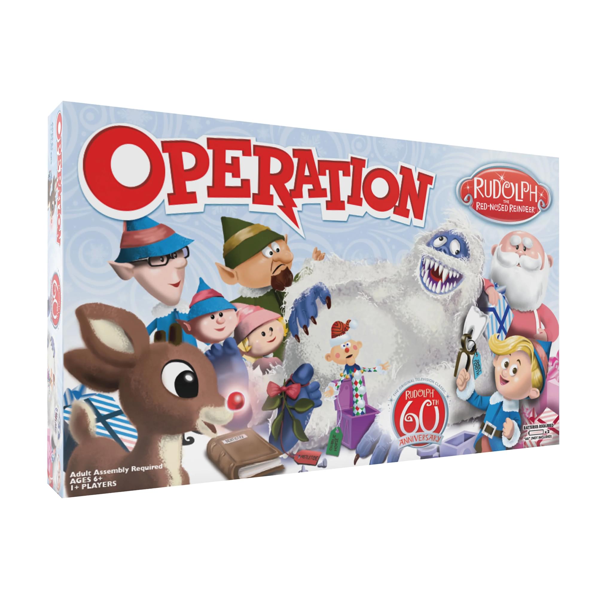 OPERATION  
RUDOLPH RED-NOSED REINDEER  
Assembly Required  
Adult  
AGES 6+  
1+ PLAYERS  
60TH ANNIVERSARY