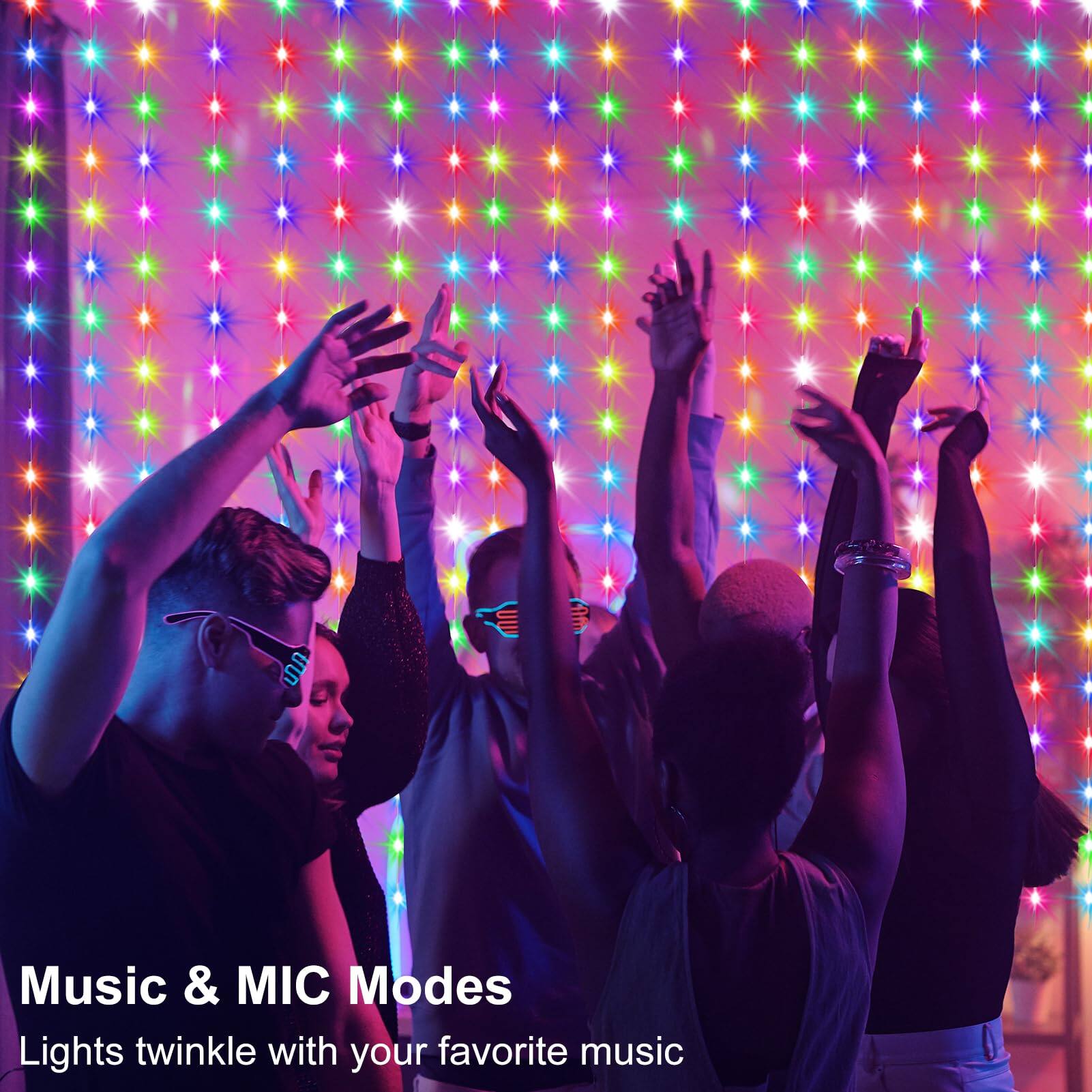 Music & MIC Modes  
Lights twinkle with your favorite music