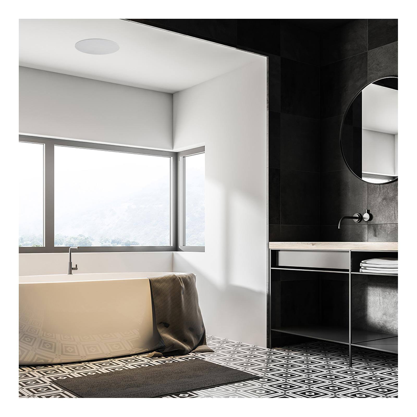 Alt View 3. Lithe Audio - 6.5 In. 2-way Passive IP44 Ceiling Speaker (Single) - Black.