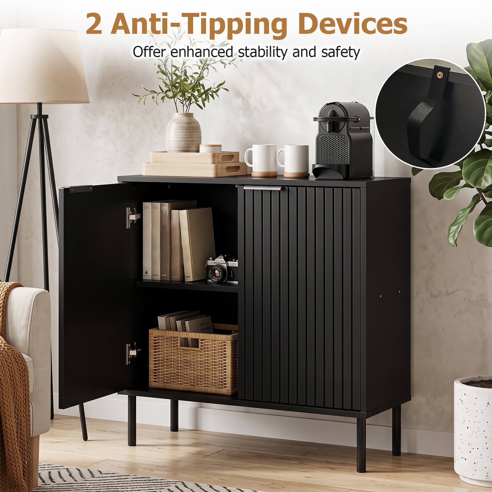 2 Anti-Tipping Devices  
Offer enhanced stability and safety