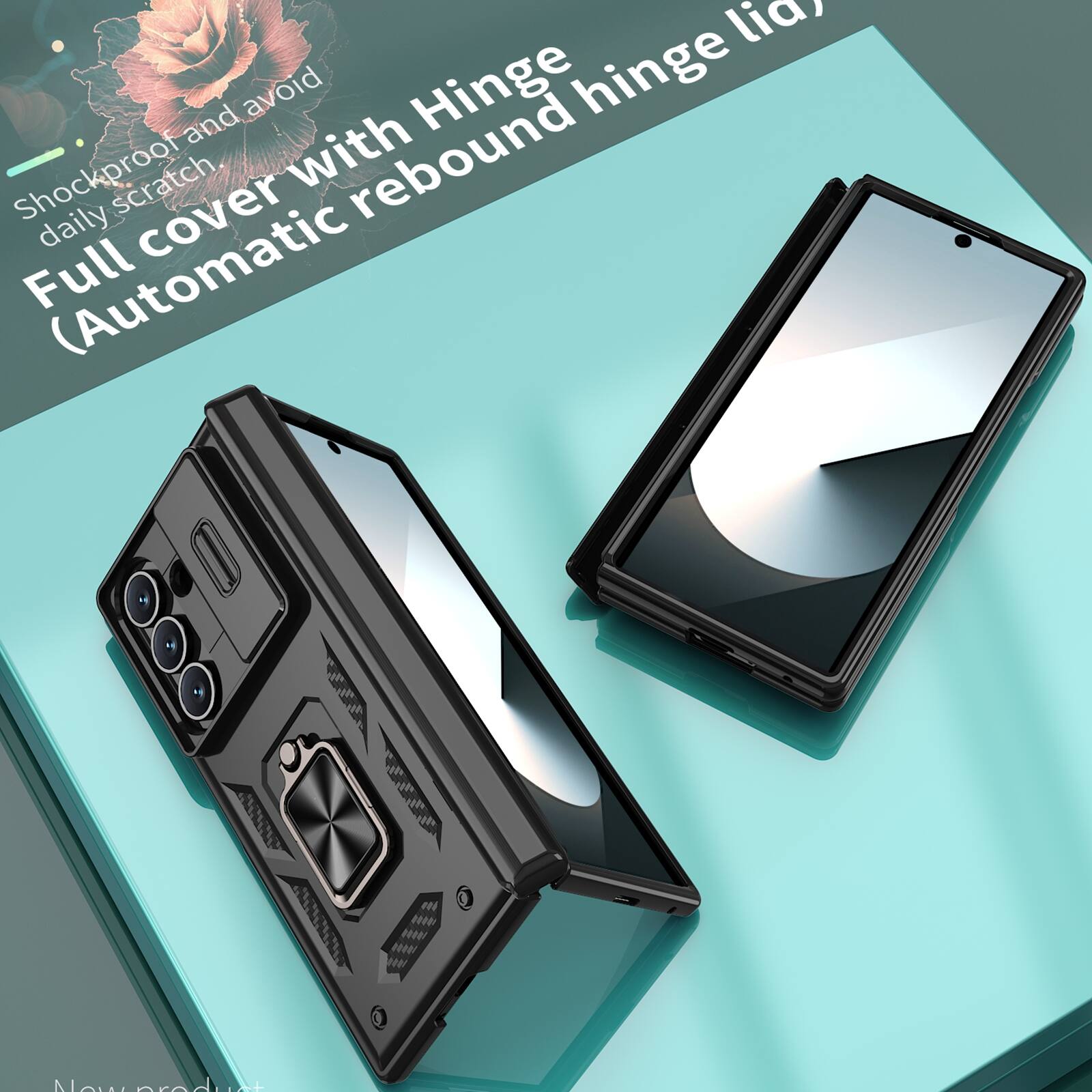 Shockproof and avoid daily scratch. Full cover with Hinge (Automatic rebound hinge lid)