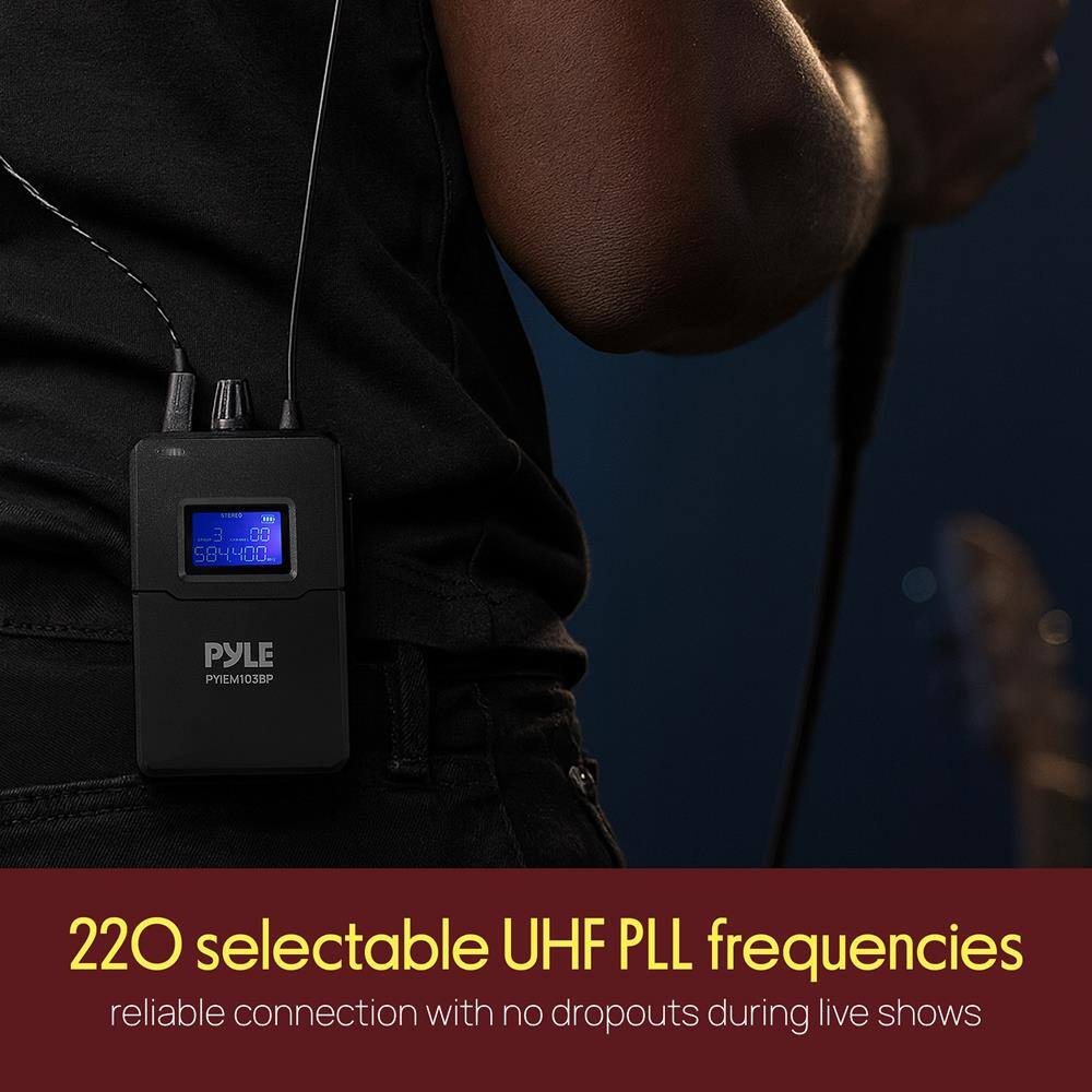 T-3 3 50 584400 PYLE PYEM1038P 220 selectable UHF PLL frequencies reliable connection with no dropouts during live shows