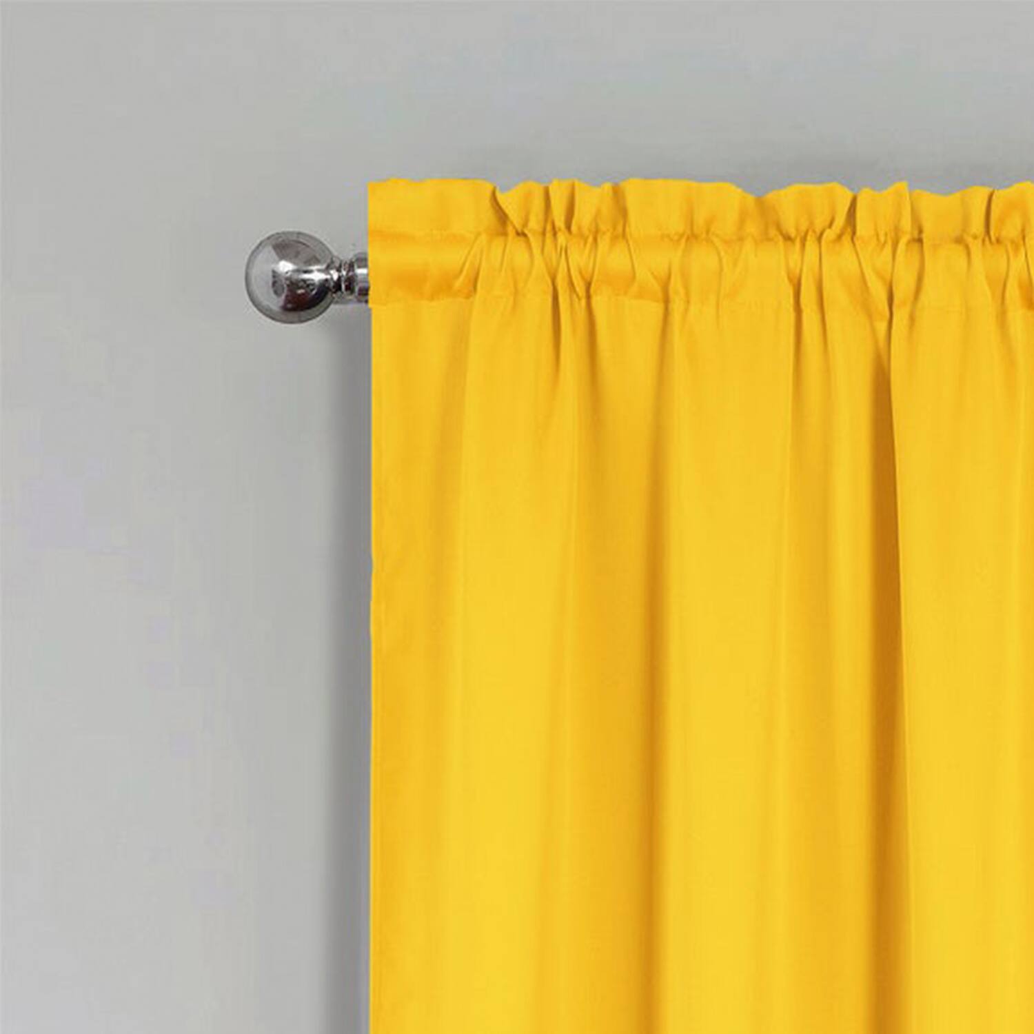 Left. RT Designers Collection - RT Designers Collection 100% Polyester Twilight Blackout Rod Pocket Curtain Panel 54" x 84" Yellow - Yellow.