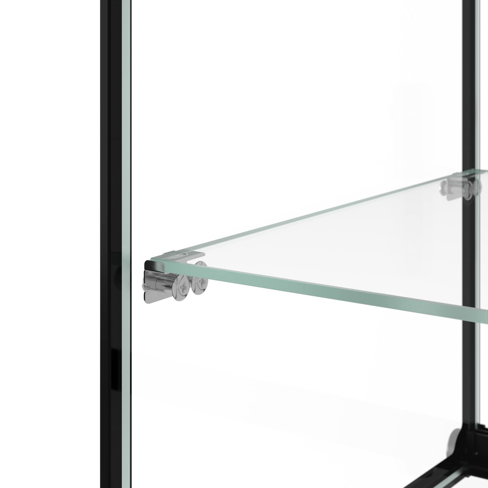 Alt View 4. Koolmore - 33 in. 2 Tiered Pastry Display Case With Shelf and Sliding Door, 3.2 cu. ft. Capacity, ETL Listed (KM-DC-3CSBK) - Black.