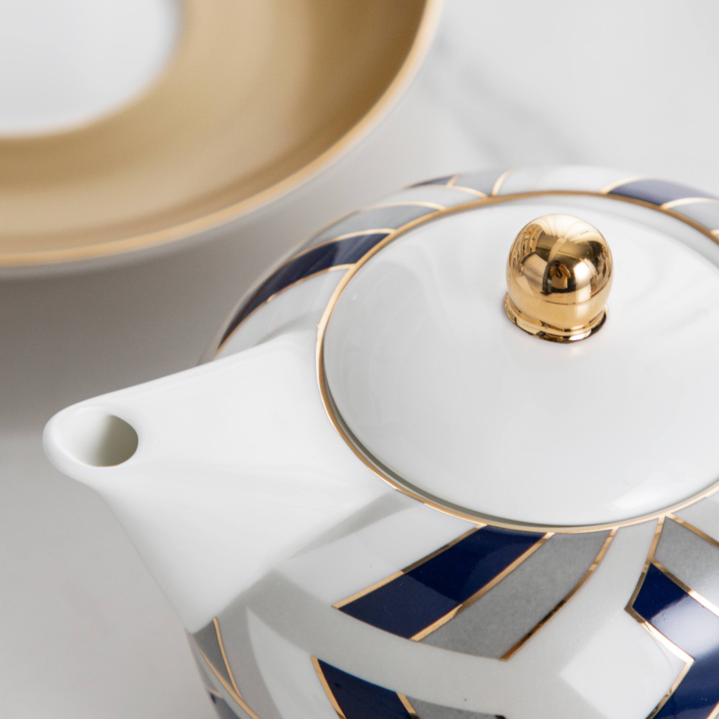Back. Jiallo - The Elegance in Porcelain Tea Service Collection - Tea for one Tea Set - Multi color.