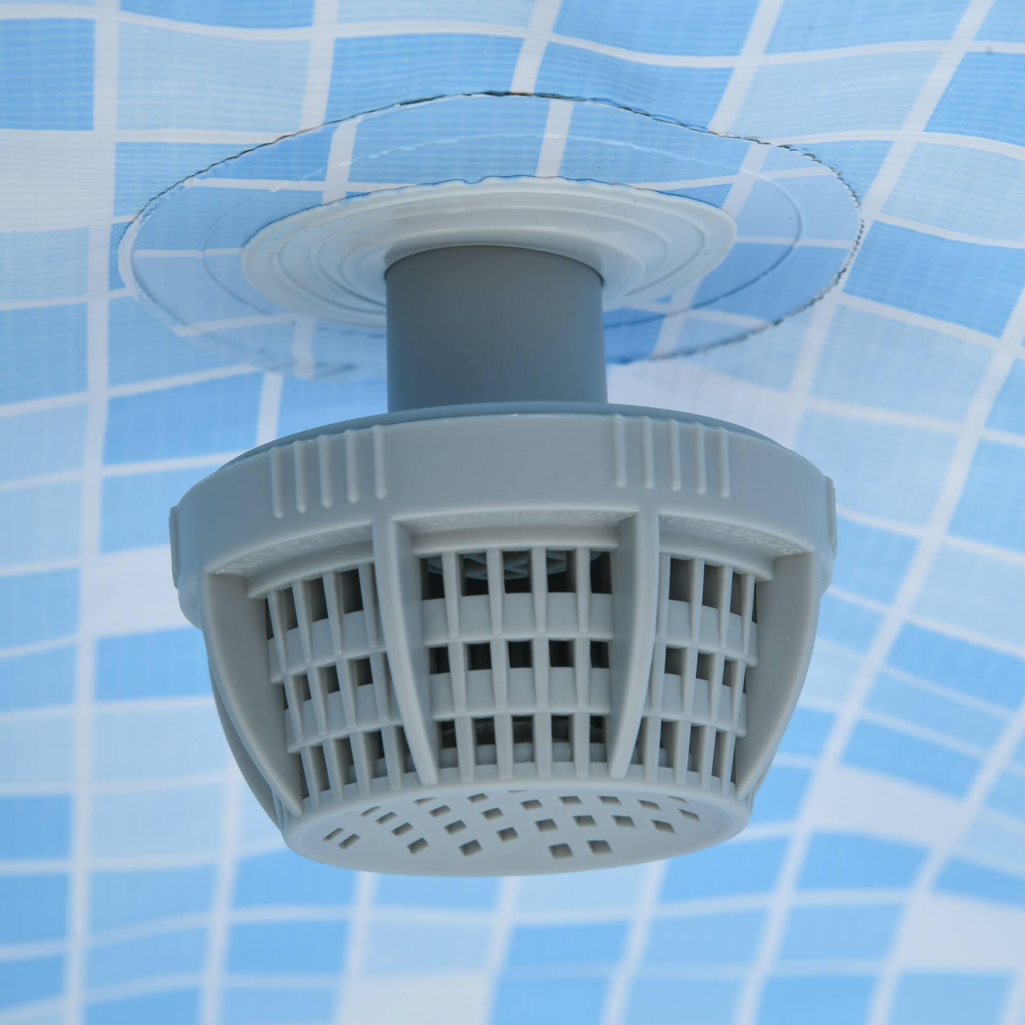 Alt View 8. Outsunny - 14' x 33" Round Above Ground Swimming Pool, Steel Frame Pool with Cartridge Filter Pump and Repair Patch - Gray.