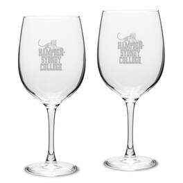 Jardine - Hampden-Sydney College Tigers 19oz. Two-Piece Traditional Red Wine Glass Set - Multicolor