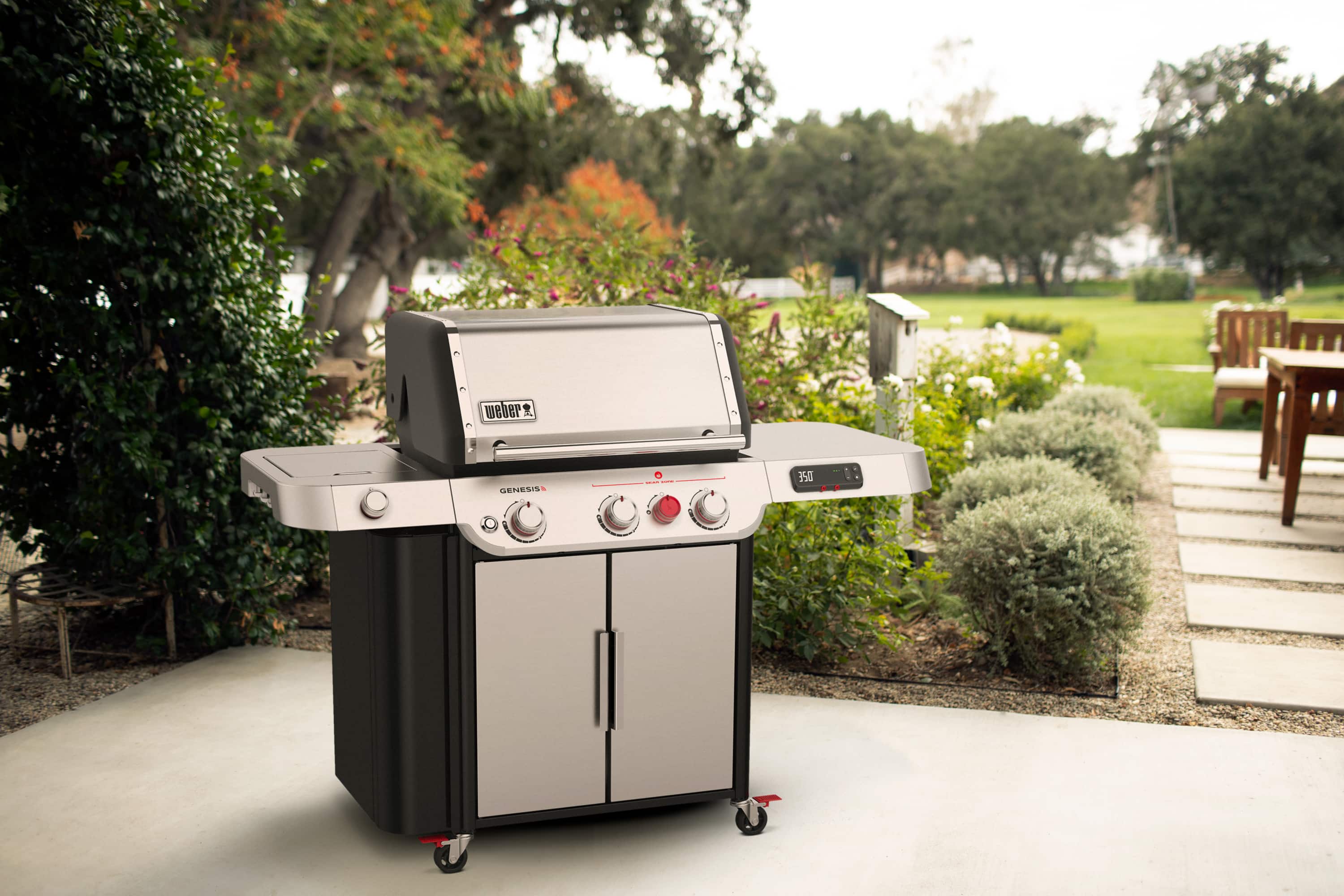Alt View 21. Weber - Genesis Gas Grill SX-335 Propane Gas Grill - Stainless Steel.
