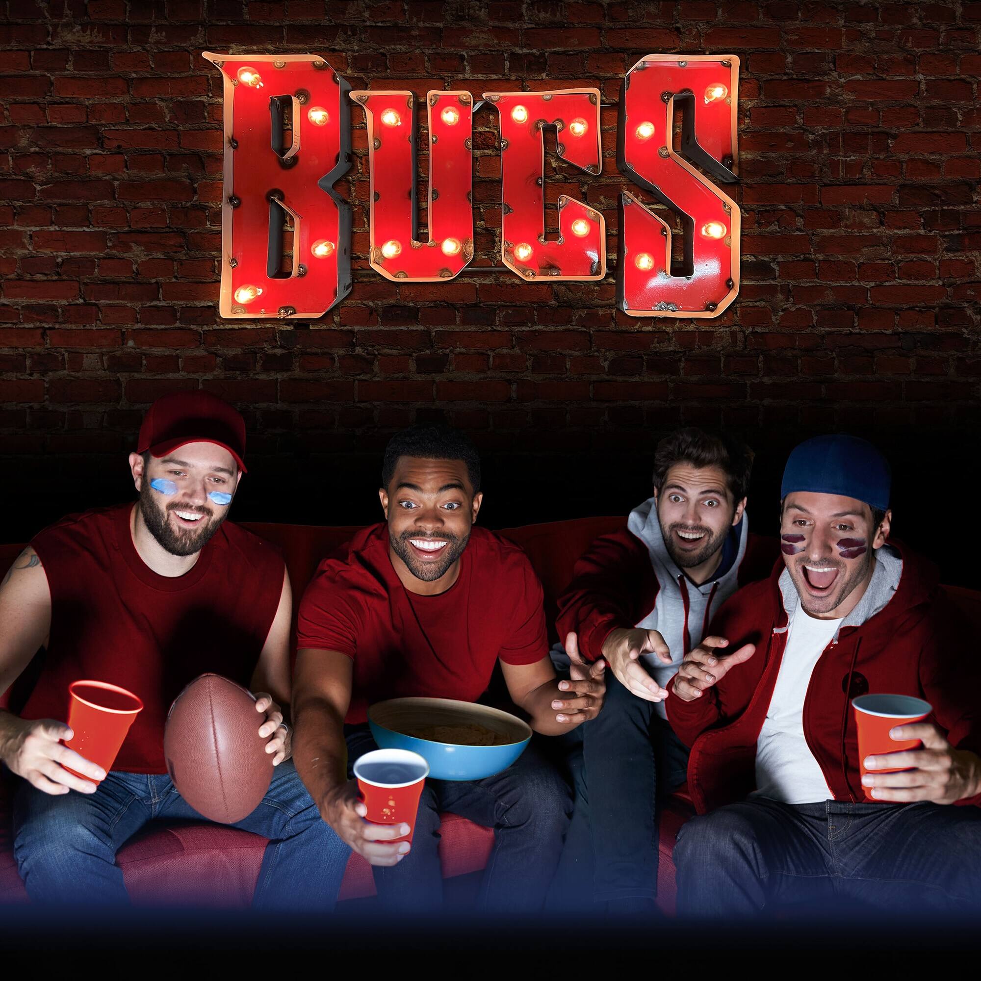 Alt View 1. Imperial - Tampa Bay Buccaneers 12" x 24" Recycled Metal Sign - Multicolor.