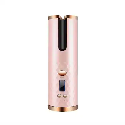 Front. Cluzine - Cordless Automatic Hair Curler, Anti-Tangle, 6-Temp Control, USB Rechargeable, 360° Rotating.