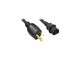 Nippon Labs - L6-20P to C13 Power Cord, 14 AWG, 15A 250V, SJT, Black, 6 ft