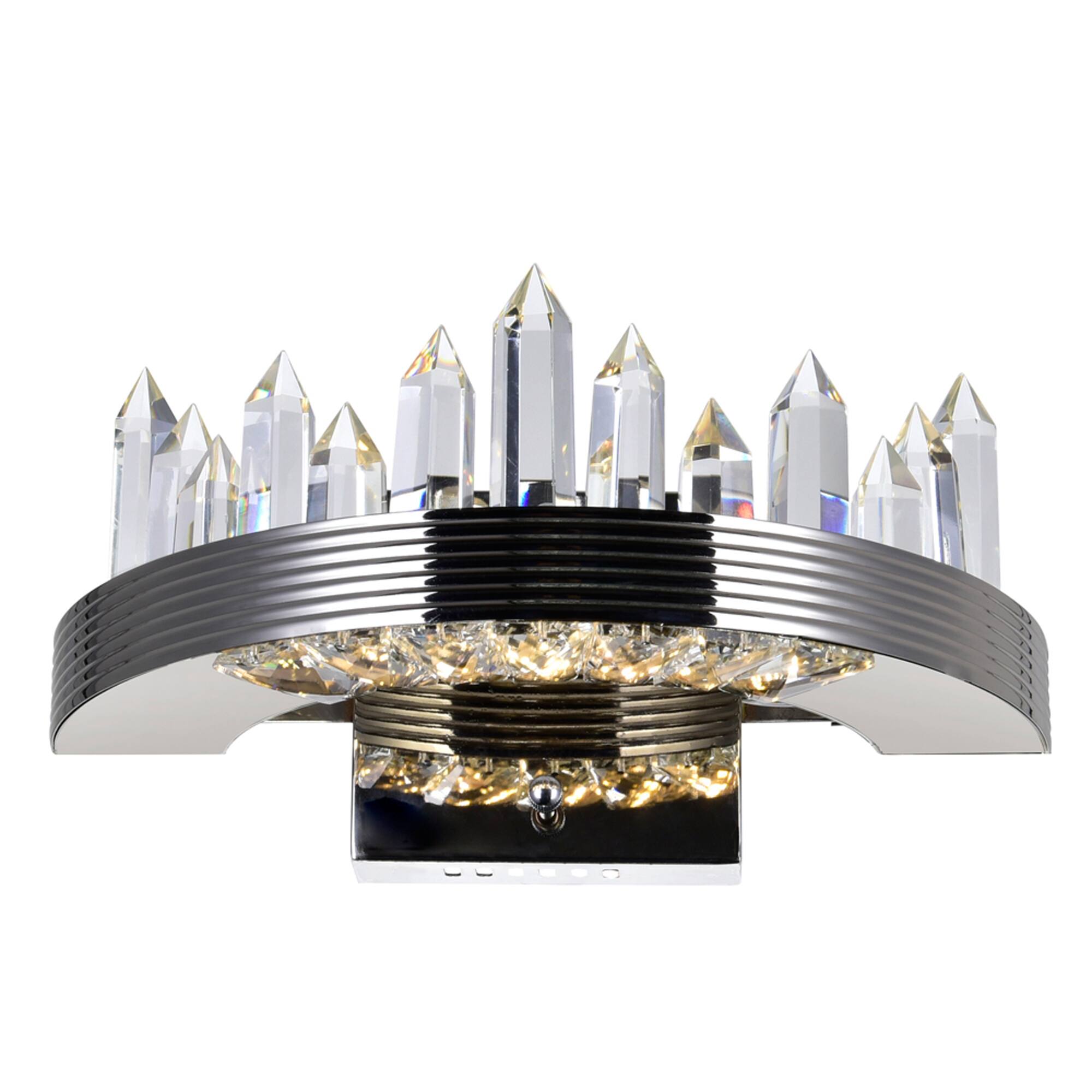 Left. CWI Lighting - Agassiz LED Sconce With Polished Nickel Finish - Polished Nickel.