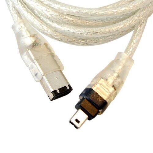 Alt View 3. HQRP - IEEE 1394 4pin to 6pin Cable Cord for Canon ZR, ZR10, ZR100, ZR20, ZR200, ZR25MC, Elura, 10, 100, 2, 20MC Camcorder.