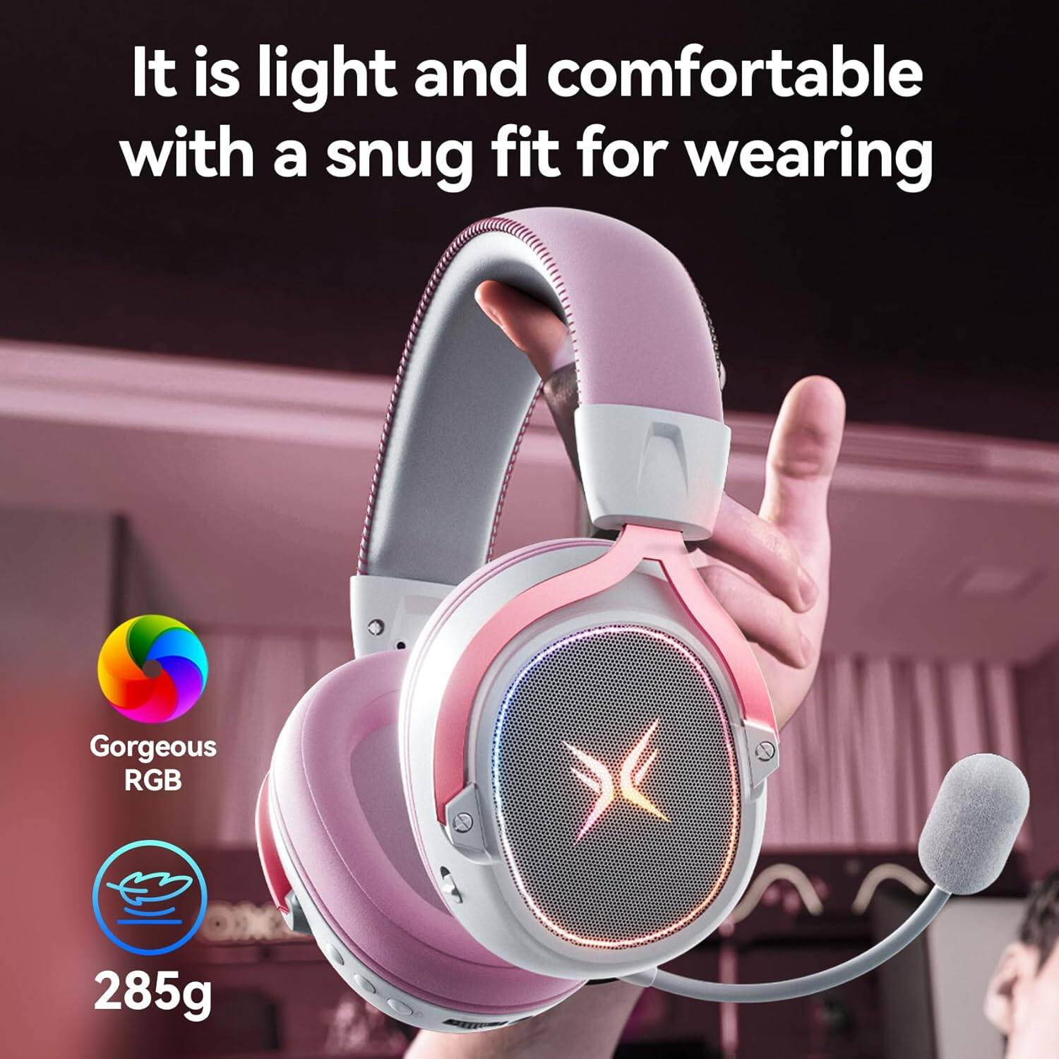 It is light and comfortable with a snug fit for wearing.  
Gorgeous RGB  
285g