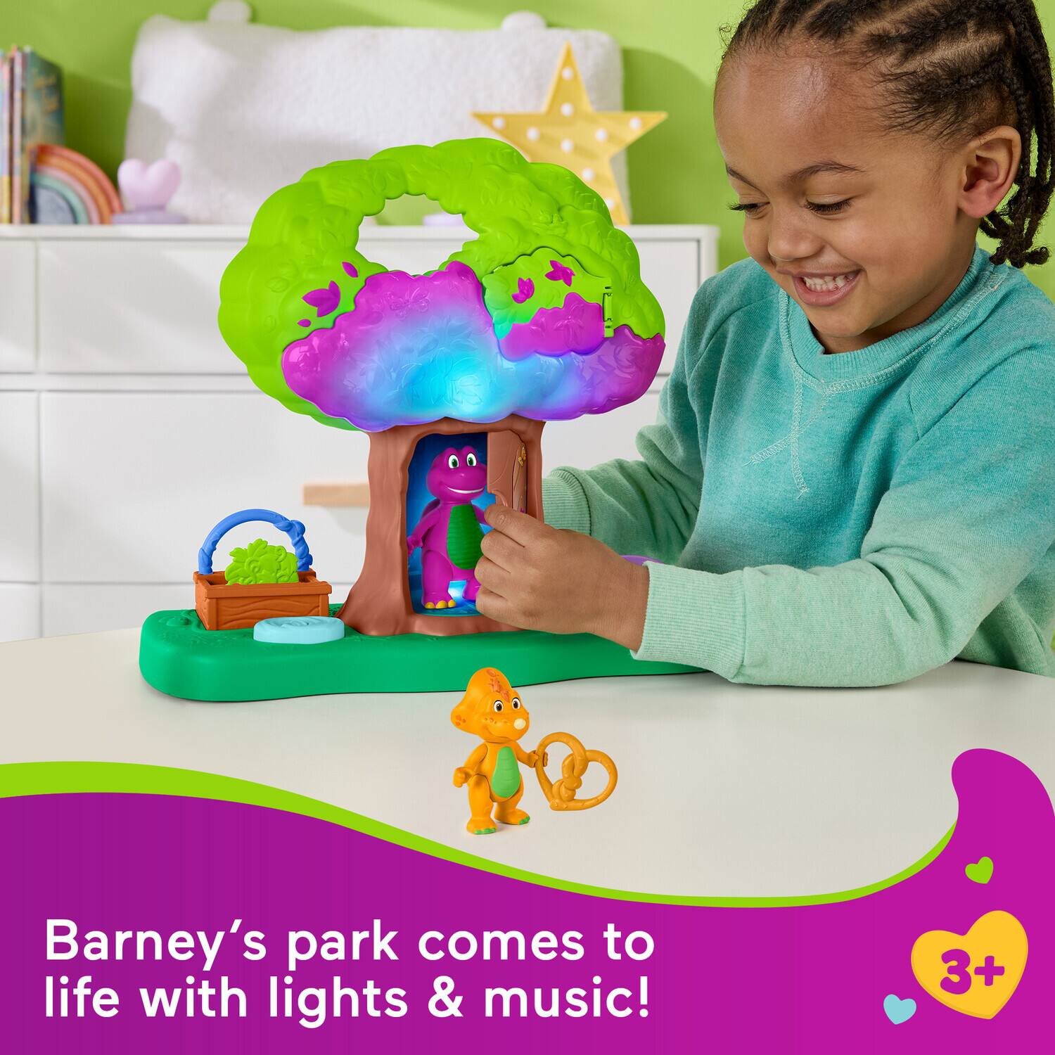 Barney's park comes to life with lights & music! 3+