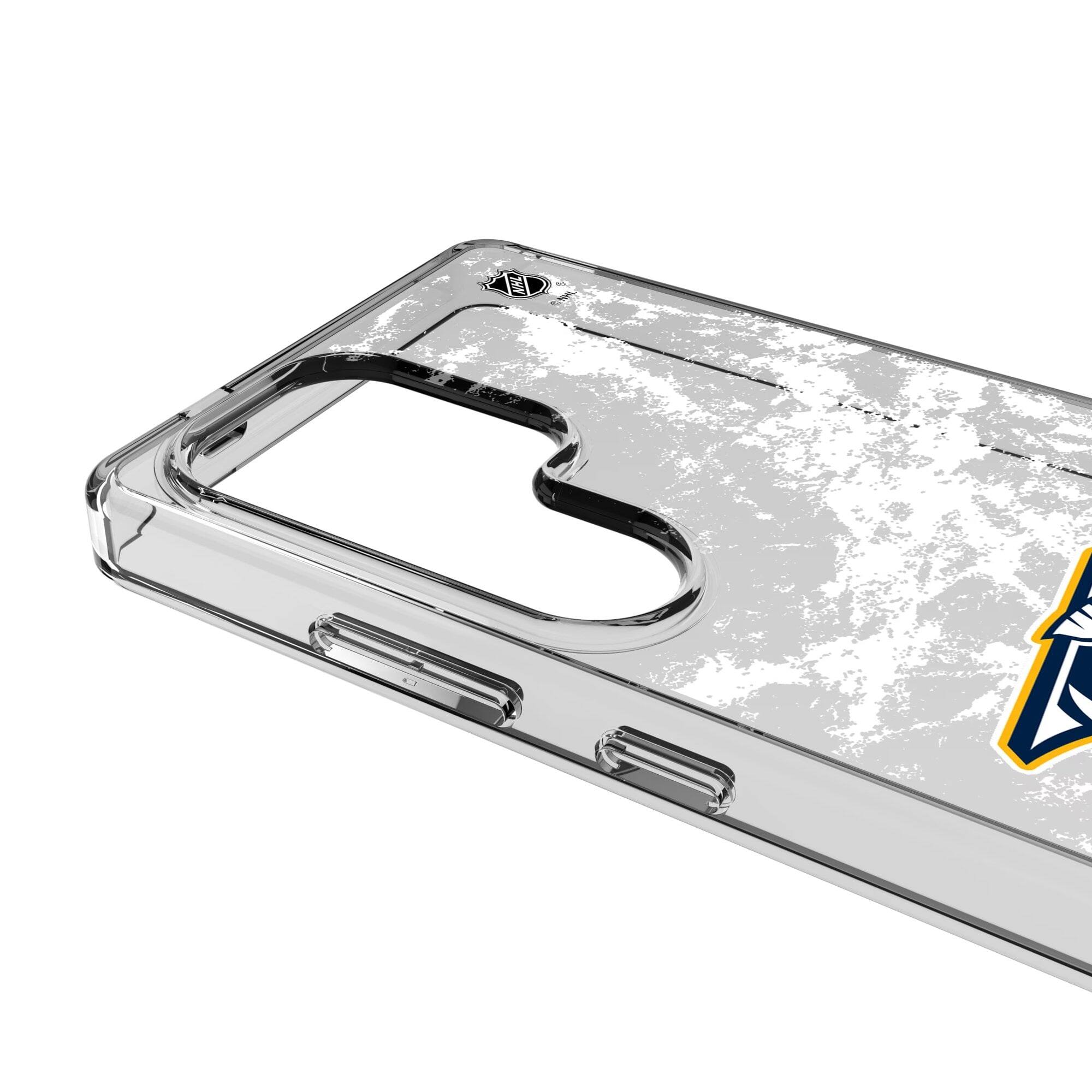 Alt View 2. Keyscaper - Nashville Predators Galaxy Stripe Clear Ice Case - S24 Ultra - Multicolor.