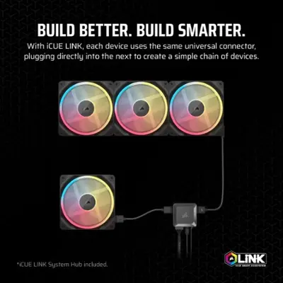 CORSAIR iCUE LINK LX120 R RGB 120mm PWM Reverse Blade CORSAIR iCUE LINK LX120 R RGB 120mm PWM Reverse Blade