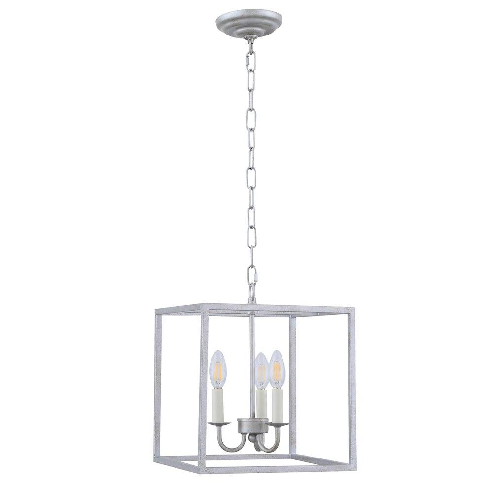 Alt View 2. Living District - Eclipse 3 Light Vintage Silver Pendant - Vintage Silver.