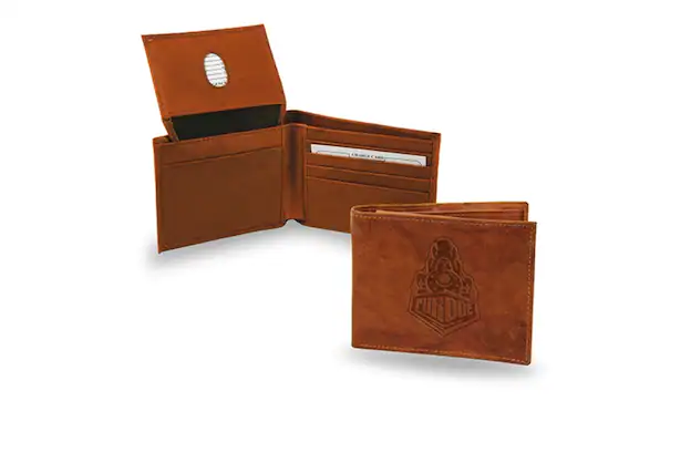 Front. Rico Industries - Purdue Boilermakers Embossed Leather Billfold Wallet - Multi.