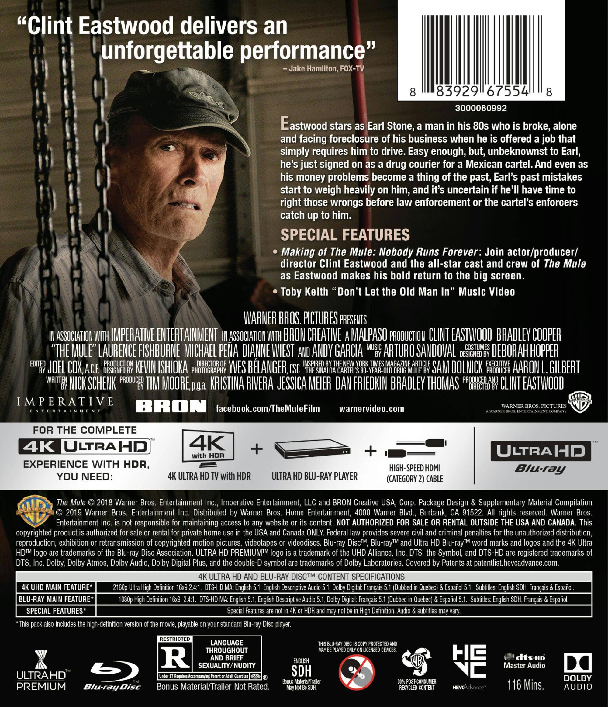 Angle. The Mule   - 4K Blu-Ray.